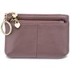 ZOUIQSS Donna Portamonete Borsello in vera pelle con Portachiavi Coin Purse（Viola）