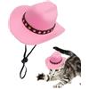 Generico Cappello da cowboy per cani,Cappello da cowboy per cane - Cappello da cowboy traspirante per gatti | Comodi cappelli cosplay per costumi da cowboy, costumi di Halloween per cuccioli per cani e gatti d