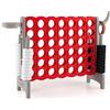 RELAX4LIFE Forza 4 Gioco Gigante per Bambini e Adulti, per Esterno e Interno, (84x33x74cm, con Canestro, Palla, 5 Anelli -F)