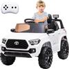 ZoomBuggy Macchina Elettrica per Bambini, Toyota con Licenza Veicoli Elettrici per Bambini con Telecomando, Cintura di Sicurezza, Avvio Graduale, Luce LED, Macchina Elettrica Bambini 3-8 Anni (Bianco)