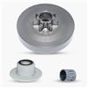 Haishine .325''-7T Frizione campana Guidare Sperone Tamburo pignone Ingranaggio a vite senza fine per il Chinese Motosega 4500 45cc 5200 52cc 5800 58cc Ricambi per seghe