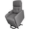 GARDENIA Ika Poltrona Relax Reclinabile Alzapersona Elettrica a Motore, Acciaio, Grigio, 90 x 64 x 103,5