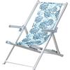 Totò Piccinni SDRAIO SALENTO in alluminio pieghevole con 4 posizioni mare spiaggia piscina giardino (Sdraio Savana Verde)