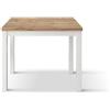 KONTE.DESIGN Tavolo POSITANO in legno effetto rovere e gambe bianche, allungabile a libro 90x90 cm - 180x90 cm
