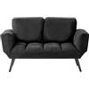 Beliani Divano letto con rivestimento nero