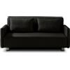 EVERGREENWEB MATERASSI & BEDS EVERGREENWEB - Divano letto 2 posti con Materasso Matrimoniale 140x190 Waterfoam Ortopedico Prontoletto Rivestimento sfoderabile, lavabile color Antracite Braccioli Slim con Cuscini - Edith