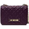 Love Moschino Borsa Quilted Pu Viola, BORSA A SPALLA Donna, Viola, 19x26x9