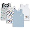 Chicco Set di Canottiere in Cotone, Intimo Bambini e Ragazzi, Azzurro, 6 Anni