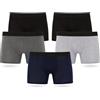 FM London Confezione da 5, Boxer da Uomo con Tecnologia HyFresh di Protezione dagli odori, Biancheria Intima da Uomo Traspirante Adatta a Tutte Le Occasioni, Nero, L