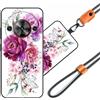 JEZSTHAI Cover Compatibile con ZTE Blade A75 5G Custodia in Silicone TPU Morbido con Cordino/Laccio Tracolla Cellulare,Antiurto AntiGraffio Protettiva Bumper Case con Disegno Motivi,Cover*A02