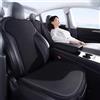 Ywooon Coprisedili per auto set completo per Tesla Model 3 2017-2024 2025 Traspiranti morbidi e antiscivolo - Cuscino per sedile confortevole per accessori interni di guida BlackIce, 7 pezzi