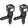 A ABSOPRO Connettore rapido per tubo del carburante per auto a 90 gradi e dritto da 5/16 7,89 mm SAE a 1/4 6 mm, scollega il tubo in plastica bianca (set di 2).