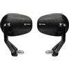 FENRIR Omologati Specchietti Retrovisore Manubrio Moto end bar Specchi CNC Lega di alluminio forgiata Antiriflesso antivibrazione Lenti con curvatura compatibile con strada sportiva turismo Scooter