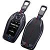 OTMIK In lega di zinco auto chiave casi di copertura adatta per bmw 5 7 serie G11 G12 G30 G31 G32 i8 I12 I15 G01 X3 G02 X4 G05 Accessori portachiavi (Nero)