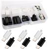 RUNCCI-YUN 20 Pezzi 24 pin USB C 3.1 saldare maschio connettore, Tipo SMT con alloggiamento connettore USB C diy male per interfaccia di linea dati (10 set neri + 10 set bianchi)