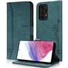 AsWant Cover Per Samsung Galaxy A53 5G, Magnetica Libro Premium PU Cover Galaxy A53 5G, Portafoglio Flip Case Libro Portafoglio Custodia Samsung A53 (Verde)