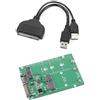xiwai Convertitore da USB 3.0 a SATA 22pin 2,5 a 2 in 1 Combo Mini PCI-E 2 Lane mSATA M.2 NGFF SSD Adapter