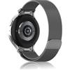 RoYiio Metallo Cinturino per Samsung Galaxy Watch 7 6 5 4 Cinturini Galaxy Watch FE 40mm Galaxy Watch 6 4 Classic Galaxy Watch 5 Pro Cinturino con Pulsante in Acciaio Inossidabile - Spazio Grigio