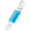 Onbqurg Chiavetta USB C 64 GB 2.0, Pen Drive, OTG Pennetta USB per Type C Smartphones, Laptops, Tablets, PC, Auto (Blu)