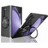 ZHOZEXIN Compatibile con Samsung Galaxy Z Fold 6, Supporto magnetico ad anello Antiurto Custodia sottile per telefono, Custodia protettiva per Samsung Galaxy Z Fold 6 (Nero)