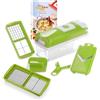 Genius Nicer Dicer Smart | 6 parties | Coupe fruits et légumes | jeter les dés | voler | rabotage | couper | livret de recettes inclus |