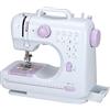 Uadme Macchina da Cucire 12 Punti, 505A Sewing Machine, Macchina da Cucire Piccola Portatile, Puoi Cucire Una Varietà di Vestiti, Design Ad Avvolgimento Automatico, Viola