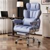 Efomao Sedia Ufficio Ergonomica con Poggiapiedi, Poltrona Gaming Alto Schienale Reclinabile e Imbottita, Braccioli, Ecopelle di Alta Qualità, Poltrona Executive Relax per Casa