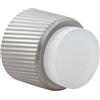 EVI Herrajes | Fermaporta a parete di design - Lineare zigrinato - 28x28 mm - Acciaio inox - Gomma bianca - Montaggio adesivo e a vite