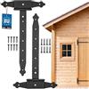 KOTARBAU® Set di 2 ganci a croce da 350 mm, con cerniera a T, rivestimento in polvere