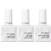 Mylee Set di 3 smalti gel per unghie, top coat opaco e senza salvietta, base coat, 3 x 10 ml, UV/LED, soak off, manicure, pedicure e uso domestico, lunga durata, facile da applicare, senza