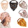 Eowppue Foulard Boho Foulard Capelli Donna 5 Pezzi Fascia Triangolo Fiore Testa Sciarpe Sciarpa Estate Yoga Testa Fazzoletto Turbante Fasce Per Capelli Per Donne e Ragazze