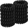 ZOUIQSS fascette per capelli a spirale,supporto per la coda di cavallo,cavo per capelli per donne ragazze,senza tracce,tenuta forte,impermeabile,adatto a tutti i tipi di capelli (panno nero,12 pezzi)