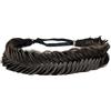BOBIYA Ampia fascia sintetica a coda di pesce in stile classico con trecce intrecciate elastiche per donne e ragazze Accessorio di bellezza Fascia intrecciata (Marrone scuro)