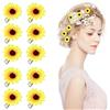 Jodsen 16 Pezzi Fermagli per Capelli Margherita Forcina a Fiore Piccolo Mini Forcina per Capelli a Girasole Matrimonio in Spiaggia Mollette per Capelli Floreali per Donne Ragazze (Giallo)