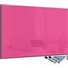 decorwelt Lavagna magnetica in vetro rosa 70 x 100 cm lavagna bianca scrivibile magnetica bacheca cucina ufficio con accessori agenda settimanale lavabile con un panno decorativo
