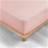 douceur d'intérieur, Lenzuolo con angoli elasticizzati (180 x 200 cm) Percaline Rosa, Percaline di Cotone