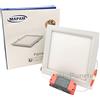 TOT ELECTRIC Pannello led quadrato 18W da incasso 21x21 lampada soffitto slim luce bianco naturale calda (Luce Calda)