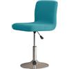 Generic Set di 2 Coprisgabelli da Bar Girevoli Quadrati Elasticizzati da 2/4/6, Coprisedili per Sgabelli da Bar in Velluto, per Protezione per Sedie con Schienale Medio-Basso(Size:2 Pack,Color:Blu Turchese)