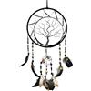 Pretty Jolly 7 Chakra Albero della Vita Cacciatore di sogni Decorazione da parete con arcobaleno di cristallo di guarigione pietra fatta a mano piuma nera DreamCatchers per camera da letto benedizione regalo di