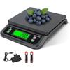 LICHUXIN Bilancia Cucina Digitale 30kg Bilancia Professionale per Alimenti Bilancia Cucina con g,oz,lb,kg,TL,ct 6 unità con Funzione PCS e Tare Bilancia da Cucina con Display LCD E Adattatore