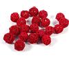 Tissting 20 PCS Palline in Rattan, Palline Decorative in Vimini 3cm Sfere Rattan Vaso Centrotavola Ciotole Riempitore per Artigianato Matrimonio Festa Natalizie Appeso Wobble Palla di Natale