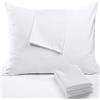 RICHAIR - Copricuscino 80x80 cm Set da 2 Impermeabile - Chiusura a busta - Traspirante e anti cimici e acari della polvere - Copricuscino in poliestere bianco