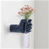 XYQXYQ Scultura da parete blu,Wall Art Bedoroom,Vaso a mano,Decorazioni per vasi di fiori funky, statua da parete unica,Arte per la casa