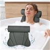 Alaoo Cuscino da Bagno, Cuscino Vasca da Bagn ocon 6 Ventose Antiscivolo, Con Palla da Bagno, Cuscini per Vasca da Bagno Ergonomici, Può Supportare La Testa, Il Collo, La Schiena, Per Vasca da Bagno