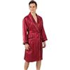 Generico Vestaglia Uomo Raso Manica Lunga Accappatoio Leggero Vestaglia Kimono Seta Pigiama Camicia da Notte da Uomo