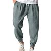 VIVICOLOR Pantaloni da Jogger di Lino di Cotone Maschile Pantaloni da Bagno in Spiaggia da Uomo