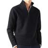 Generic Felpe da Uomo Felpa da Uomo con Chiusura Lampo Lavorato a Maglia fine Colletto a Mezza Zip Giacca in Maglia Maglione 1/4 Zip Magliaone Pullover Invernale Tenere Caldo