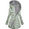 Generic Cappotto Capispalla con Tasca per Giacca a Maniche Lunghe con Cerniera composita in Peluche Solido Invernale da Donna Piumino Invernale Piuma