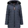 Canadian Peak Braceleak Lady - Parka Longue Epaisse Chaude Femme Automne Hiver - Manteau Fin Capuche Fausse Fourure - Blouson Coupe Vent - Doudoune Elegante Femmes (Marine M)