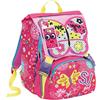 Seven ZAINO SCHOOLPACK SEVEN SDOPPIABILE BIG SJ GANG GIRL CON PATTINE SFOGLIABILI + ASTUCCIO 3 ZIP ROSA FARFALLA